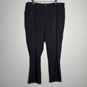 Glenmuir 1891 Mens Pants 40S Black Lightweight Golf Flat Front‎